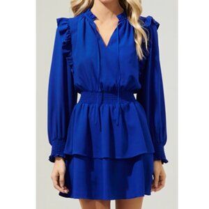 Sugarlips Cobolt Blue Baron Layered Mini Dress M